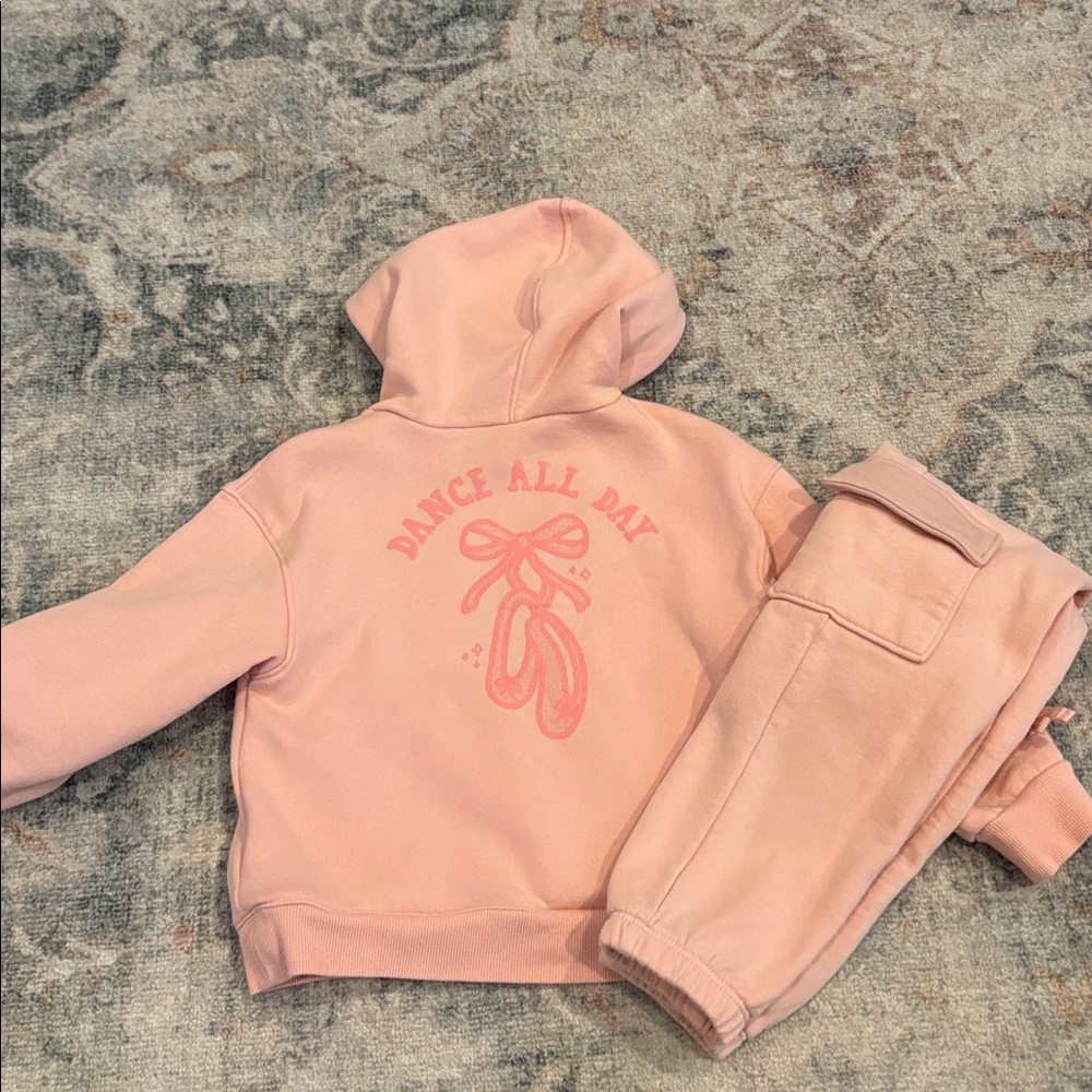 Carter's Pink Kids Sweatpants & Hoodie Set